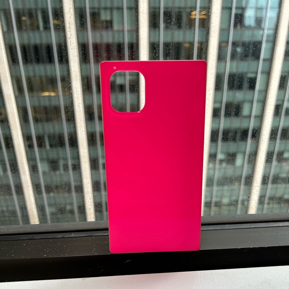 FLAUNT Neon Pink Square iPhone 11 Case